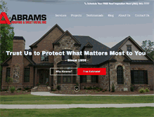 Tablet Screenshot of abramsroofing.com